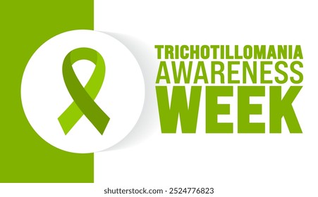 Trichotillomania Awareness Week background or banner design template is observed every year in October. Holiday concept. Template for card, poster, placard, template. eps 10