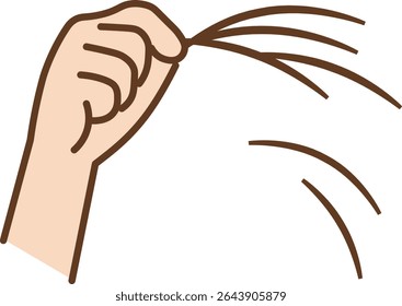 Trichotillomania Illustration (Hair Pulling)An illustration depicting trichotillomania