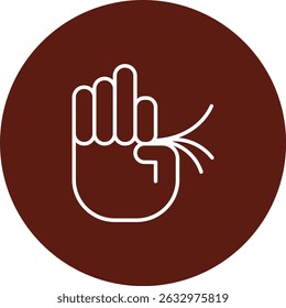 Trichotillomania Vektor Linie Kreis Symbol Design