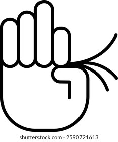 Trichotillomania Vector Line Icon Design