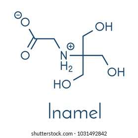 Tricine buffering agent molecule. Skeletal formula.