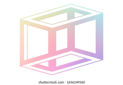 Trick art image, silhouette material