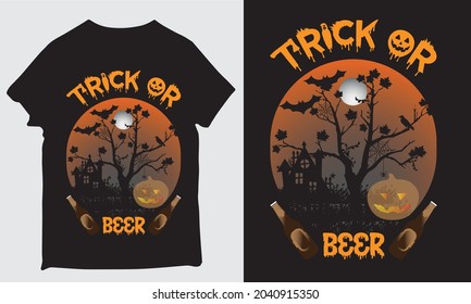 TRICK OR BEER T-SHIRT DESIGN