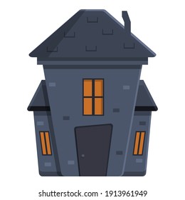 Trick creepy house icon. Cartoon of trick creepy house vector icon for web design isolated on white background