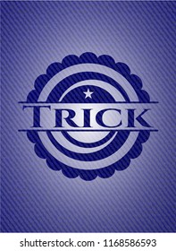 Trick emblem with jean high quality background