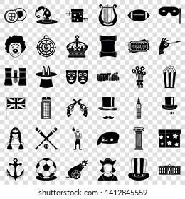 Trick icons set. Simple style of 36 trick vector icons for web for any design