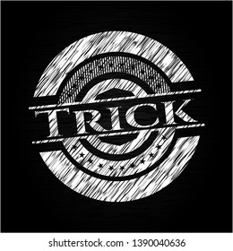 Trick on blackboard. Vector Illustration. Detailed.
