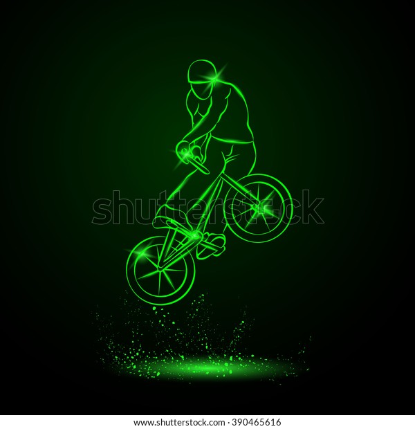neon green bmx bike