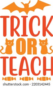trick or teach vector file svg