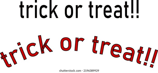 Trick or treat 2 types of logos