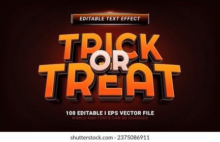 trick or treat 3d style text effect