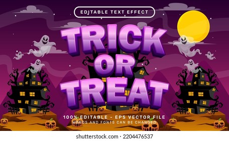 trick or treat 3d text effect and editable text effect