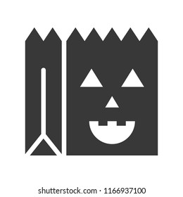 trick or treat bag, Halloween related, glyph icon design