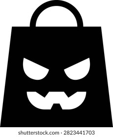 Trick Or Treat Bag Solid Icon, Halloween Candy Holiday Costume