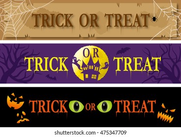 Trick or treat banner set