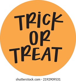 Trick or Treat black and orange design