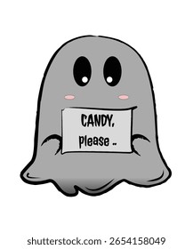 Trick or treat. Boo want many candy for his happiness. Give him a many candy. Look into his eyes. any candy more happy