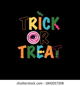 Trick or Treat color text