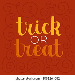 Trick or treat — digitally drawn typography graphic