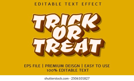 Trick Treat editable text effect font.halloween theme text style.