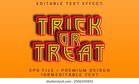 Trick Treat editable text effect font.halloween theme text style.