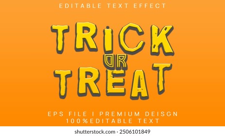 Trick Treat editable text effect font.halloween theme text style.