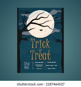 Trick or Treat Flyer Layout.