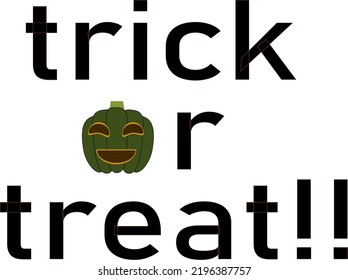Trick or treat green pumpkin