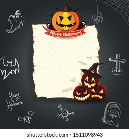 "Trick or Treat" Halloween Background with Halloween Ghost Balloons.Scary air balloons.Website spooky,Background or banner Halloween template
