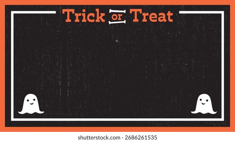 Trick or Treat. Halloween Background Pattern. Vector Template For Banner