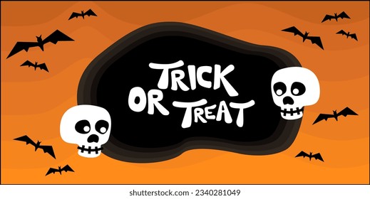 Trick or treat halloween banner 