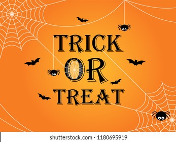 Trick or treat Halloween banner template background
