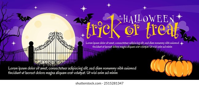 Trick or Treat Halloween Banner Template