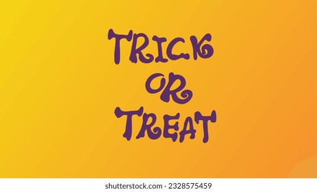 Trick or treat in Halloween day for content online or web, banner and template , Flat cartoon flat style. illustration Vector EPS 10