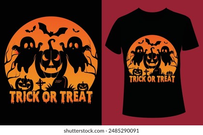 Trick or treat diseño de Halloween, Halloween Tshirt Pumpkin Patch Cutie, Terror diseño de la camiseta de Halloween archivo EPS, Plantilla de diseño de la camiseta