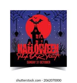 Trick and Treat Halloween Festival Social Media Poster Template 