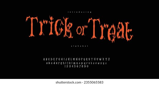 Trick oder Treat Halloween Font Alphabet