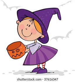 Trick or Treat. Halloween girl