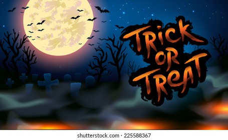 Trick or treat Halloween illustration - EPS10