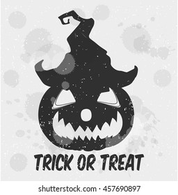 Trick or treat. halloween label.