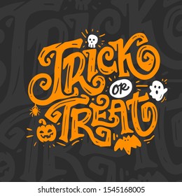 Trick or Treat Halloween Lettering