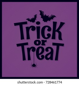 Trick Or Treat Halloween Lettering Background