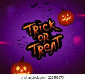 Trick or treat Halloween lettering - EPS10