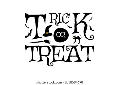 Trick or treat halloween party event night celebration horror illustration.