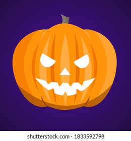 Trick or Treat Halloween party Pumpkin scary smile post banner