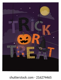 Trick or treat halloween poster