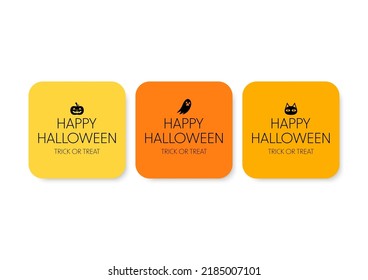 Trick or treat. Halloween poster design. Flat style vector illustration. Halloween card.