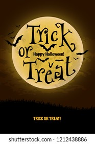 Trick or Treat. Halloween Poster. Vector illustration.