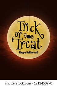 Trick or Treat. Halloween Poster. Vector illustration.