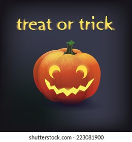 Trick or treat halloween pumpkin. Eps 10.